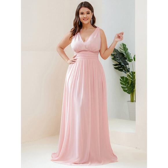 Ever Pretty Sleeveless V-Neck Plain Chiffon Maxi Dress, size 8, NWT - Picture 1 of 12